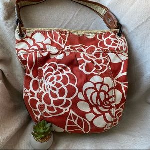 Fossil Large Floral Canvas Tote